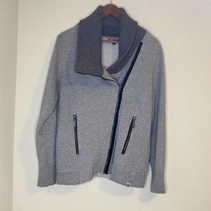 ROXY zip up cowl neck jacket size L